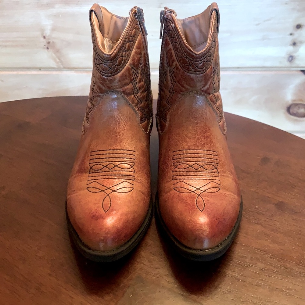 Rodeo Ropers - Ankle Shaft, Zipper,Low Heel, Sz 3